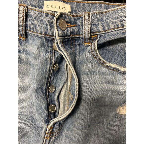 Cello Women’s High Waist Wide Leg Distressed Jeans Size 9 (29x35) - Picture 3 of 4